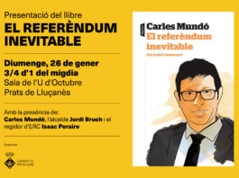 Carles Mundó presentarà el llibre “El referèndum inevitable” a Prats