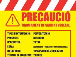 Tractament fitosanitari per combatre l’eruga del boix i la processionària