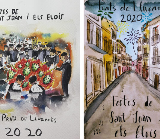 Ricard Puigferrat i Ariadna Marginedas, guanyadors del Concurs de cartells de les Festes de Sant Joan i els Elois 2020