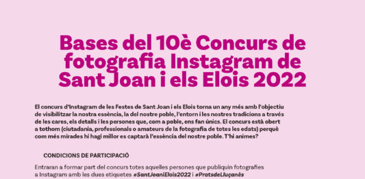 Nova edició del Concurs d’Instagram de les Festes de Sant Joan i els Elois