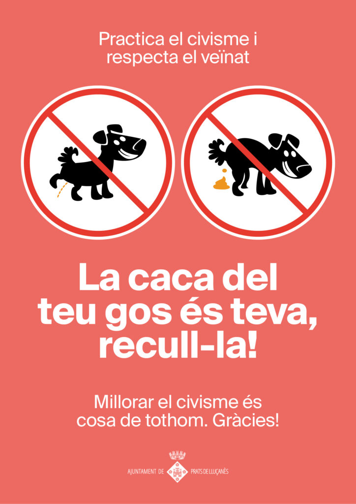 Prats de Lluçanès inicia una campanya de sensibilització per abordar el problema dels excrements dels gossos a la via pública