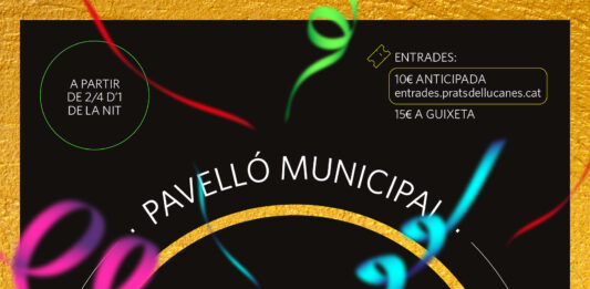 Prats de Lluçanès acomiadarà el 2023 amb la revetlla de Cap d’Any al Pavelló Municipal