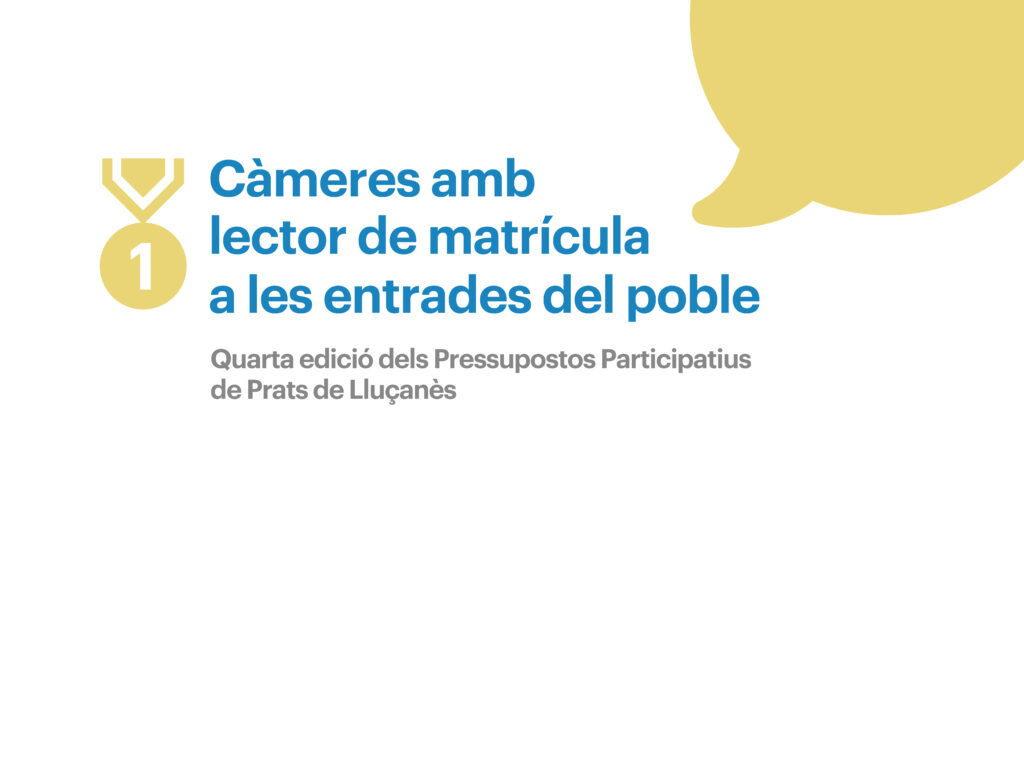 Càmeres amb lector de matrícules, l'opció guanyadora dels pressupostos participatius