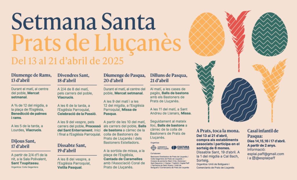 Prats viurà una Setmana Santa carregada d'actes tradicionals i de cultura popular