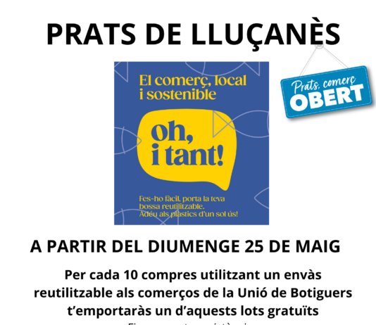 Prats de Lluçanès impulsa una campanya per fomentar l’ús d’envasos reutilitzables al comerç local