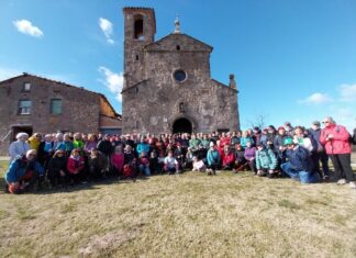 220 persones caminen juntes a Prats en el Cicle de passejades de marxa nòrdica
